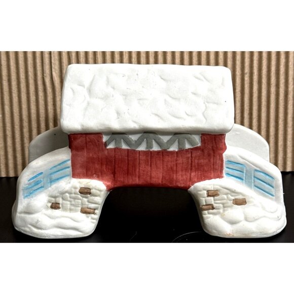 Dickensville Collectables 1990 Covered Bridge Porcelain NOMA 6141 - Picture 1 of 7